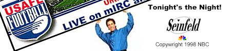 On the big night when Seinfeld ran it's final show, Jerry makes an appearance on our site - lifting up our logo banner